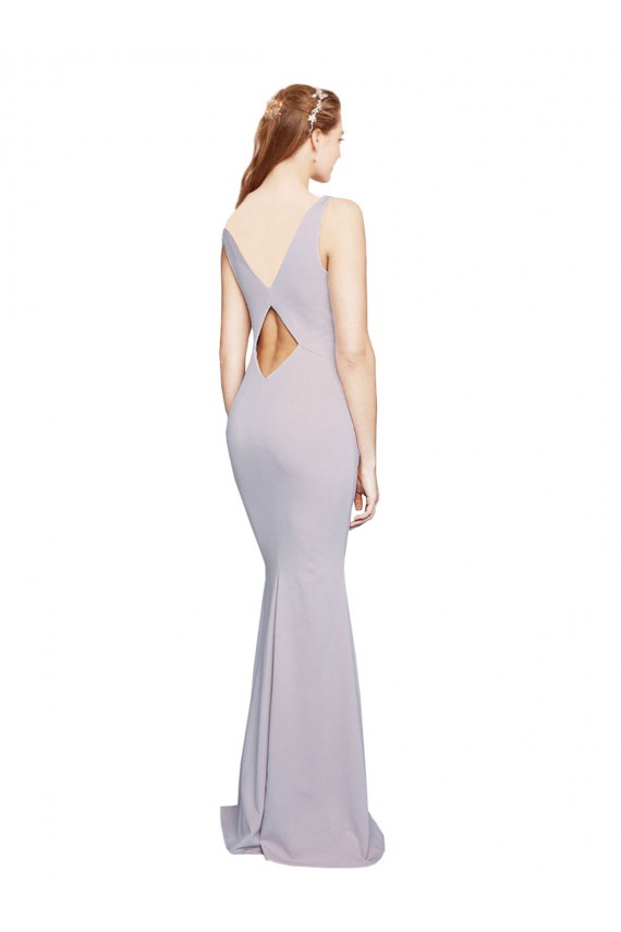 Best Cut-Out Back V-Neckline Mermaid Formal Crepe Bridesmaid Dress / Prom Dress Keyhole Back Sydney