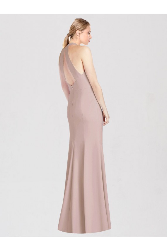 Best High Neck Cutout Halter Trumpet Bridesmaid Dress Sydney