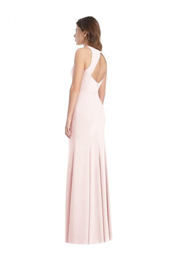 Best Diamond Cutout Back Trumpet Bridesmaid Dress / Prom Dress with Front Slit Sydney