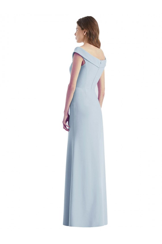 Best Romantic Off the Shoulder Long Maxi Bridesmaid Dress with Side Slit Sydney