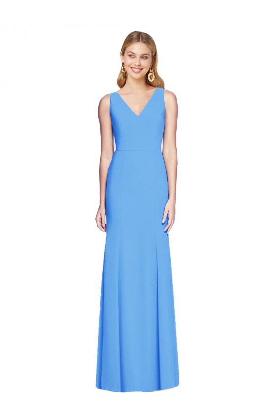 Best Flattering Trumpet Long Sleeveless Bridesmaid Dress / Prom Dress with Open Back Sydney