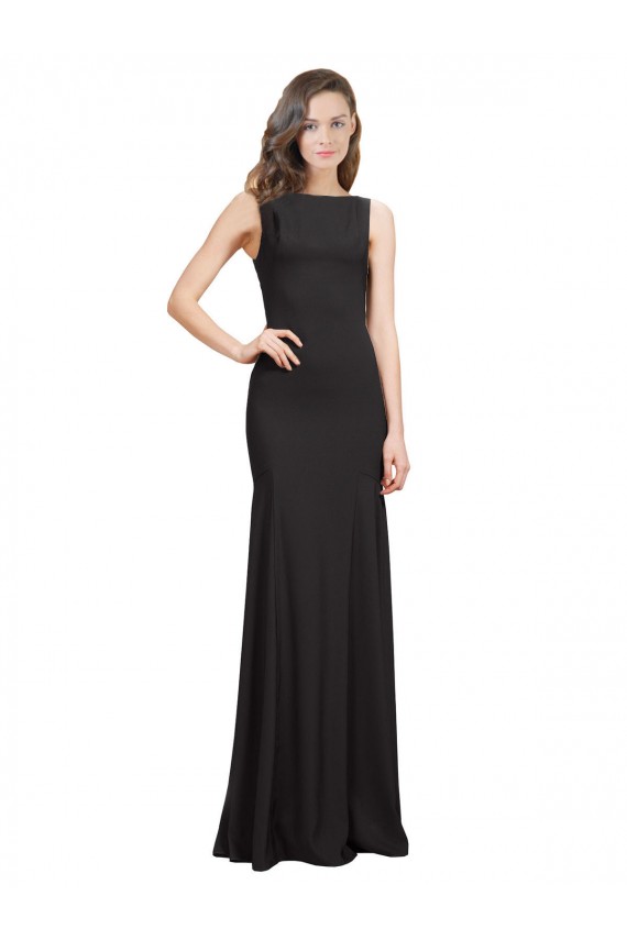 Best Sleeveless Bateau Neckline Crepe Bridesmaid Dress / Prom Dress with Twist Back Sydney