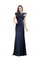 Best Sleeveless Crepe Bridesmaid Dress / Prom Dress with Cascading Ruffle and Keyhole Back Sydney
