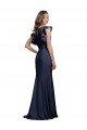 Best Sleeveless Crepe Bridesmaid Dress / Prom Dress with Cascading Ruffle and Keyhole Back Sydney