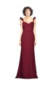 Best Crepe Slip Bridesmaid Dress / Prom Dress with Ruffled Straps Sydney