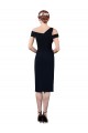 Best Draped Cross Shoulder Stretch Formal Crepe Cocktail Dress / Homecoming Dress Sydney