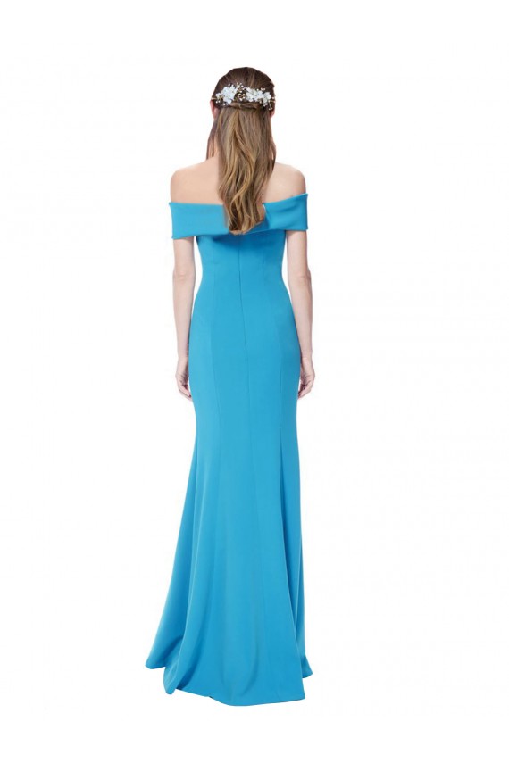 Best Off the Shoulder Formal Crepe Bridesmaid Dress / Prom Dress with Fitted Silhouette Sydney