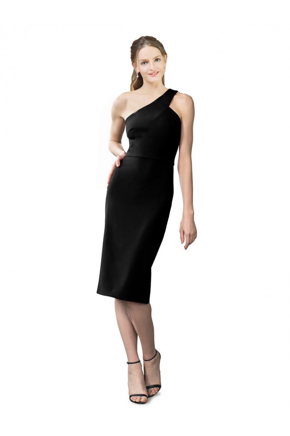 Best One Shoulder Short Formal Crepe Cocktail Length Bridesmaid Dress / Prom Homecoming Dress Sydney