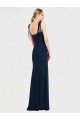 Best Flat Tie Shoulder Crepe Trumpet Bridesmaid Dress / Prom Dress with Front Slit Sydney