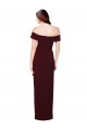 Best Off the Shoulder Long Formal Crepe Bridesmaid Dress / Prom Dress with Waist Tie Sydney