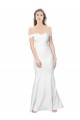 Best Mermaid Off the Shoulder Long Formal Crepe Bridesmaid Dress / Prom Dress with Low Back Sydney