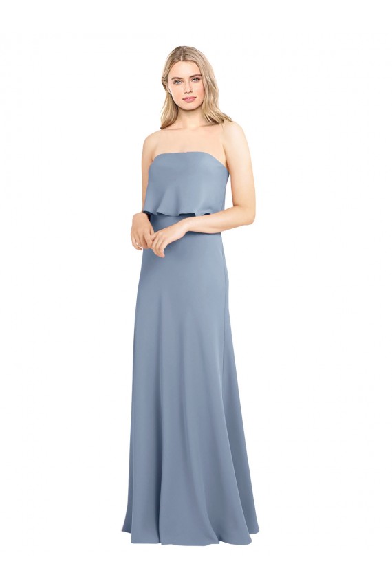 Best High Neck Sheath Sleeveless Stretch Formal Crepe Bridesmaid Dress / Prom Dress Sydney