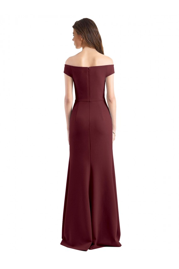 Best Off the Shoulder Fit and Flare Stretch Crepe Bridesmaid Dress / Prom Dress Sydney