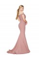 Best Off the Shoulder Sweetheart Long Sweep Train Formal Crepe Bridesmaid Dress / Prom Dress Sydney