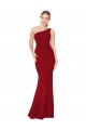 Best One Shoulder Long High Neck Sleeveless Mermaid Formal Crepe Bridesmaid Dress / Prom Dress Sydney