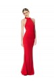Best Halter Neck Keyhole Back Sleeveless Formal Crepe Maxi Bridesmaid Dress / Prom Dress Sydney