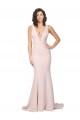 Best Deep Plunging V-Neckline Full Length Formal Crepe Bridesmaid Dress / Prom Dress with Deep V-Backline Sydney