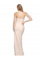 Best Full Length Low Back Strapless Formal Crepe Bridesmaid Dress / Prom Dress with Thigh High Side Split Sydney