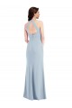 Best Open Back Halter Maxi Formal Crepe Bridesmaid Dress / Prom Dress with Draped Bow Sydney