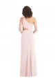 Best Flirty One Shoulder Midriff Cutout Maxi Formal Crepe Bridesmaid Dress / Prom Dress Sydney