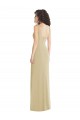 Best Wide Strap Slash Cutout Empire Formal Crepe Bridesmaid Dress / Prom Dress with Front Slit Sydney