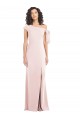 Best Off the Shoulder Tie Detail Trumpet Formal Crepe Bridesmaid Dress / Prom Dress with Front Slit Sydney