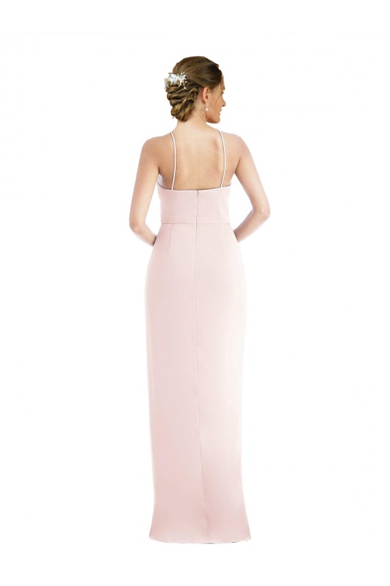 Best Halter Draped Tulip Skirt Maxi Bridesmaid Dress / Prom Dress Sydney