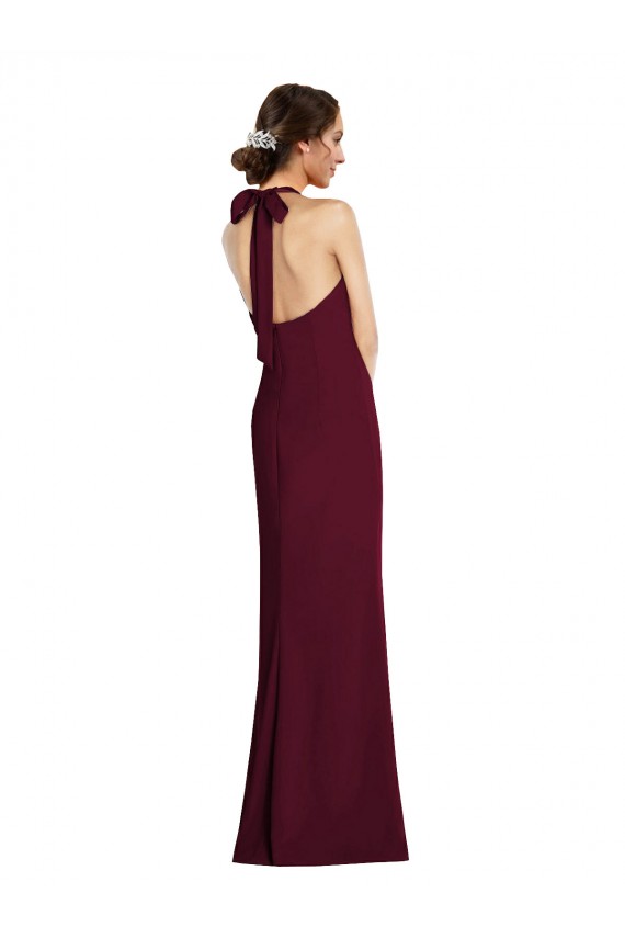 Best Tie Halter Open Back Trumpet Bridesmaid Dress / Prom Dress Sydney