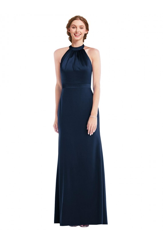 Best High Neck Open Back Long Maxi Bridesmaid Dress / Prom Dress Sydney