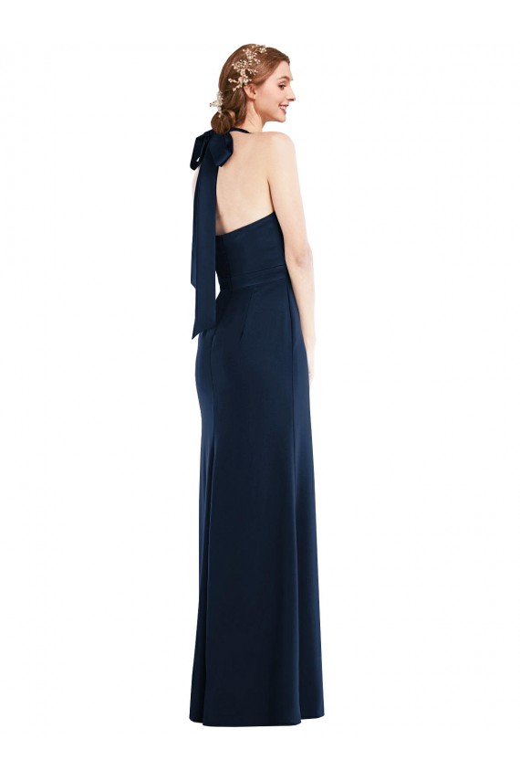 Best High Neck Open Back Long Maxi Bridesmaid Dress / Prom Dress Sydney