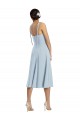 Best Midi Cocktail Length Bustier Crepe Bridesmaid Dress / Prom Dress with Back Bow Straps Sydney