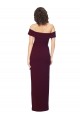 Best Fitted Full Length Off the Shoulder Formal Crepe Bridesmaid Dress / Prom Dress with Side Split and Waist Tie Sydney