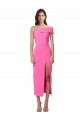Best One Shoulder Neckline Short Midi Length Formal Crepe Bridesmaid Dress / Cocktail Prom Dress Sydney