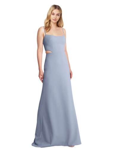 Best Feminine Scoop Neckline Long Crepe Slip Bridesmaid Dress / Prom Dress  Sydney