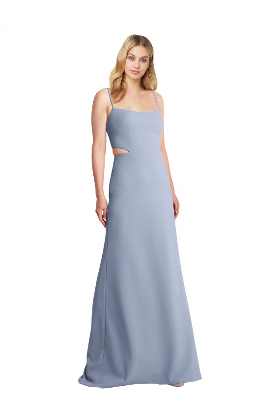 Best Feminine Scoop Neckline Long Crepe Slip Bridesmaid Dress / Prom Dress  Sydney