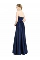 Best Floor Length Sweetheart Neckline Formal Stretch Satin Bridesmaid Dress with Belt Sydney