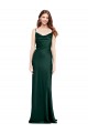 Best Fitted Cowl Neck Long Formal Stretch Satin Slip Bridesmaid Dress / Prom Dress with V-Back Sydney