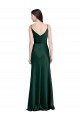 Best Fitted Cowl Neck Long Formal Stretch Satin Slip Bridesmaid Dress / Prom Dress with V-Back Sydney