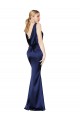 Best Sheath High Neck Formal Stretch Satin Bridesmaid Dress / Prom Dress Low Back Sydney