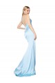 Best Double Straps V-Neck Sleeveless Formal Stretch Satin Bridesmaid Dress / Prom Dress with High Slit Sydney