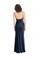Best Cowl Neck Long Empire Waist Formal Stretch Satin Bridesmaid Dress with Open Back Sydney