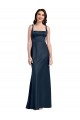 Best Square Neck A-Line Long Formal Stretch Satin Bridesmaid Dress / Prom Dress with Wide Straps Sydney