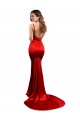 Best Long Pleated Formal Stretch Satin Bridesmaid Dress / Prom Dress with High Slit Sydney
