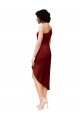 Best One Shoulder Cocktail Midi Length Short Formal Stretch Satin Wrap Style Bridesmaid Dress / Prom Dress Sydney