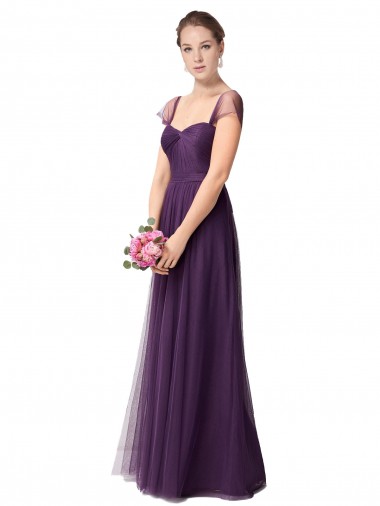 Best Full Length Long Tulle Bridesmaid Dress with Sweetheart Neckline Sydney
