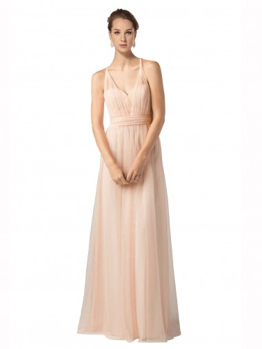 Best Sweetheart A-Line Tulle Bridesmaid Dress with Shirred Bodice Sydney