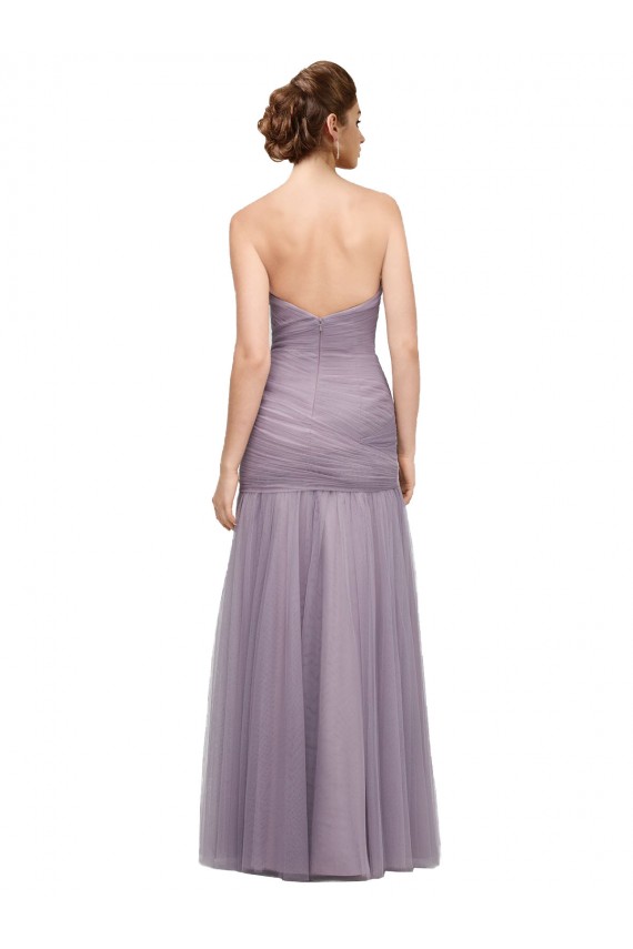 Best Draped Long Mermaid Sweetheart Tulle Bridesmaid Dress Sydney