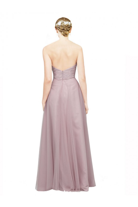 Best Sweetheart Neckline Long Tulle Bridesmaid Dress with Lace Bodice Sydney