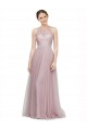 Best High Neck Long Tulle Bridesmaid Dress with Lace Bodice Sydney