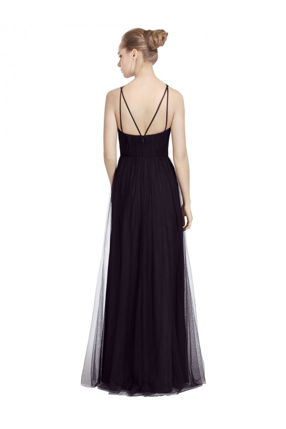 Best High Neck Long A-Line Tulle Bridesmaid Dress Sydney